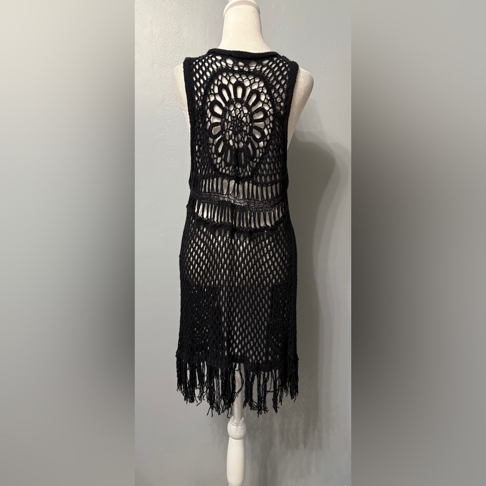 #5) Arizona Jean Company Black Knit Swim Cover-Up
